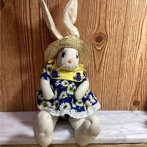 Vintage 1997 Anco Country Bunny cloth body and jointed